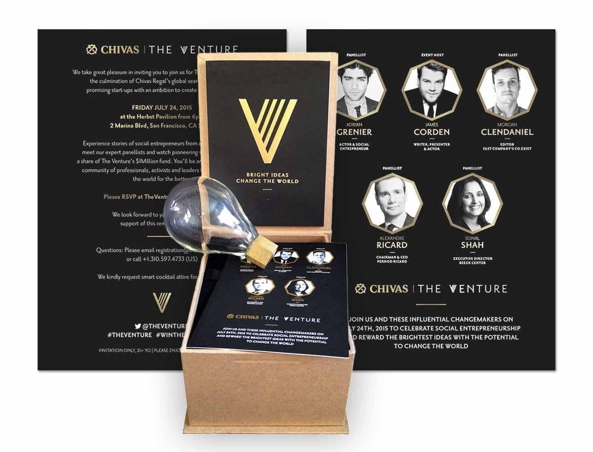 Chivas The Venture event invitation kit
