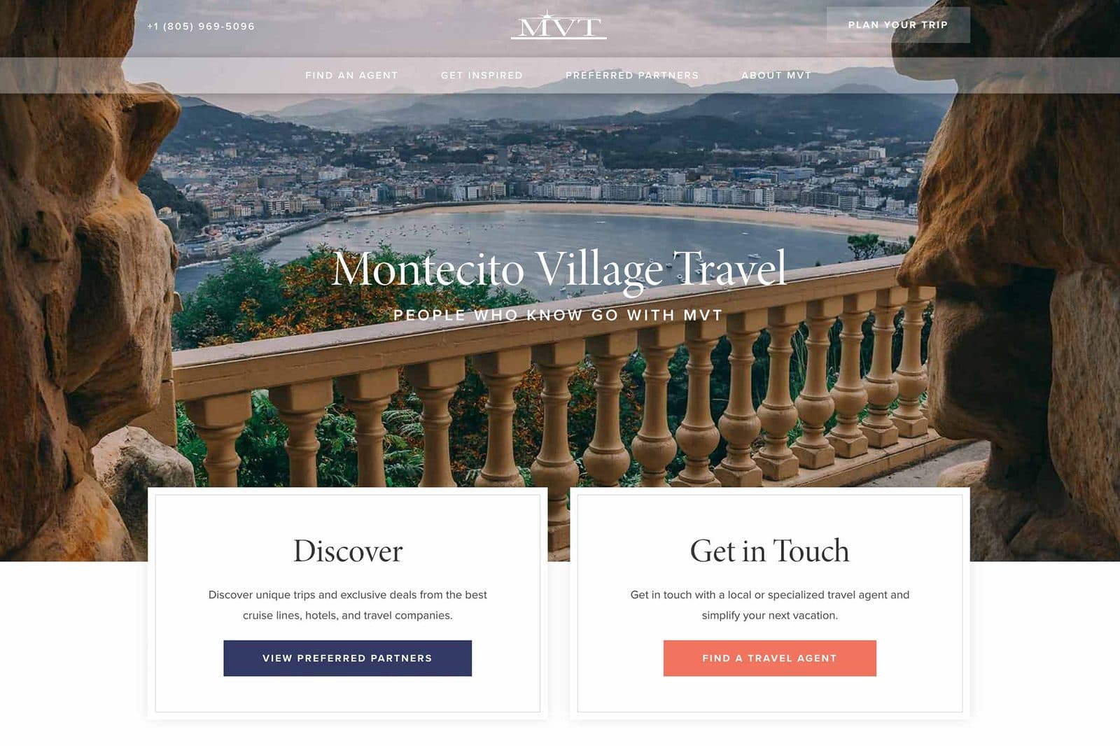 Montecito Village Travel website homepage