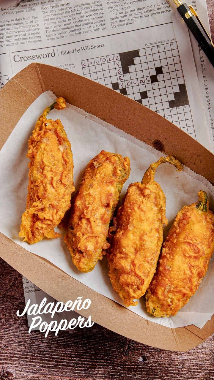 Cooney's story featuring jalapeño poppers